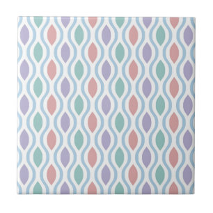 Azulejo Patrón Ogee Moderno Retro Mid Century