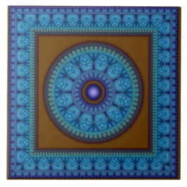 Azulejo Patrón oriental de mosaico azul
