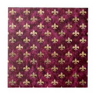 Azulejo Patrón Orleáns De Terciopelo Rojo