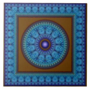 Azulejo Patrón ornamental colorido
