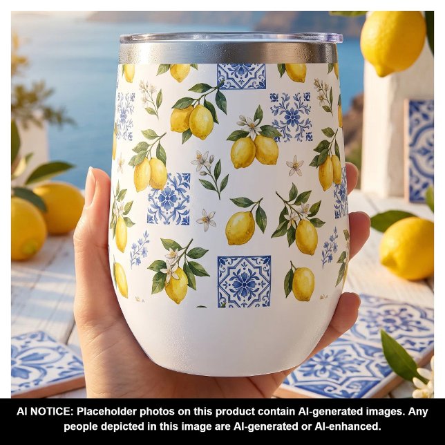 Azulejo Patrón País Francés Limón Amarillo Azul  (Subido por el creador)