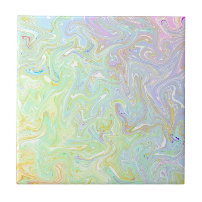 Azulejo patrón, pastel, menta, rosa, turquesa, blanco, (Frente)