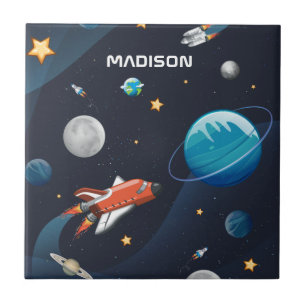 Azulejo Patrón Personalizado del Espacio Exterior