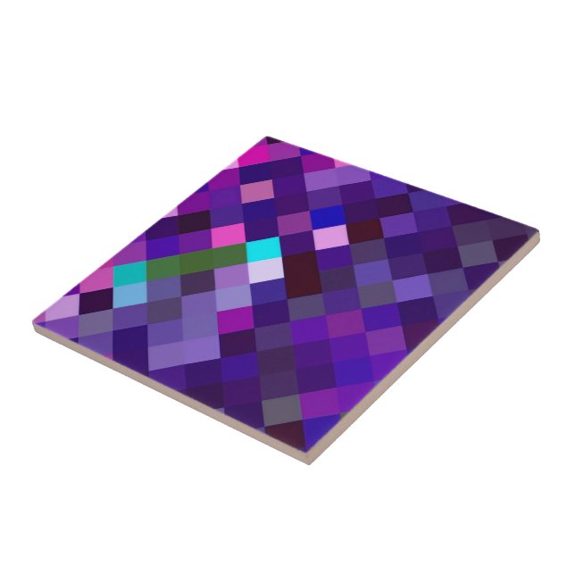 Azulejo Patrón Pixelado - Púrpura (Lado)