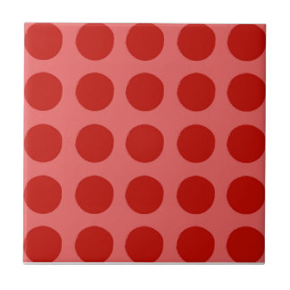 Azulejo Patrón Polkadot Rojo