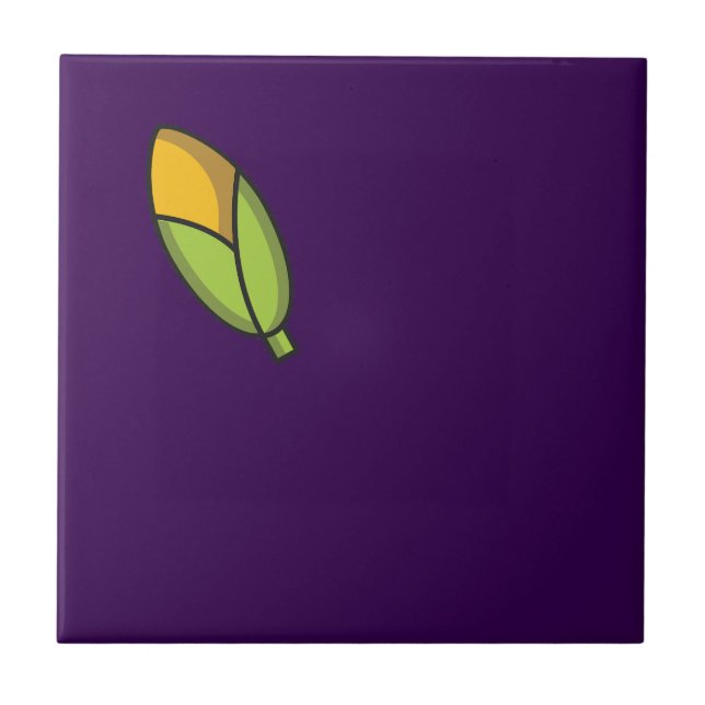 Azulejo Patrón púrpura de maíz de verduras pequeñas (Frente)
