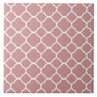 Azulejo Patrón Quatrefoil Rosa