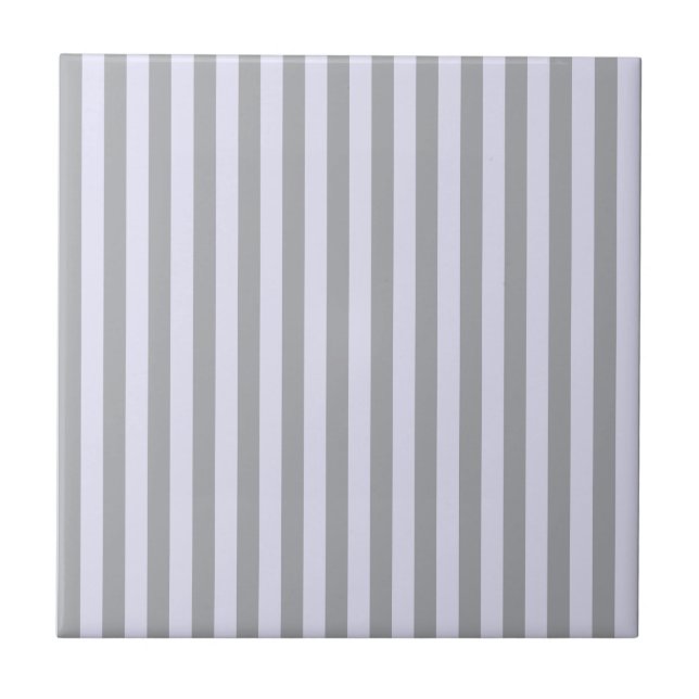 Azulejo Patrón rayado en gris y lavanda (Frente)