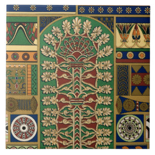 Azulejo Patrón retro asirio