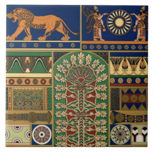 Azulejo Patrón retro asirio