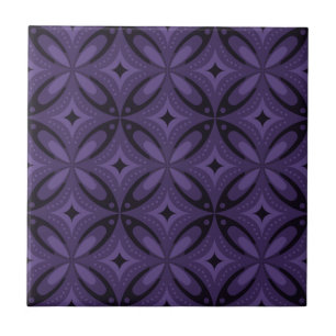 Azulejo Patrón Retro de Color Púrpura Oscuro
