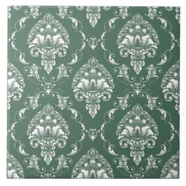 Azulejo Patrón retro de verde oliva clásico de Victoria