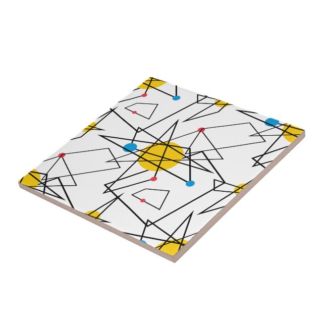 Azulejo Patrón retro geométrico angular (Lado)
