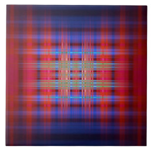 Azulejo Patrón rojo y azul