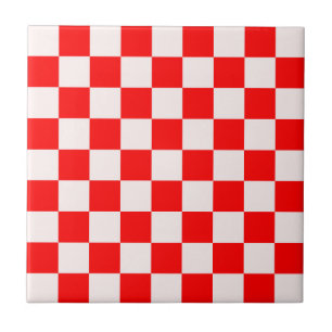 Azulejo Patrón rojo y blanco controlado