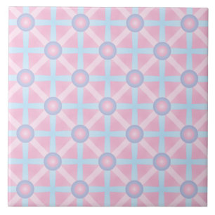 Azulejo Patrón Rosa, Púrpura y Azul Claro Adorable