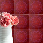 Azulejo Patrón Royal Elegent Classic de Lujo de Damasco Ro<br><div class="desc">Elegante diseño de cerámica decorativa con un elegante diseño adamascado impecable en tonos rojos.</div>