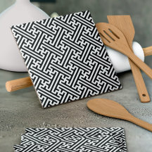 Patrón Sayagata, japonés, negro y blanco