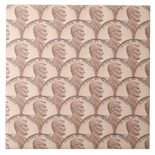 Azulejo Patrón Seamless de Centavo Lincoln – Monedas de Co