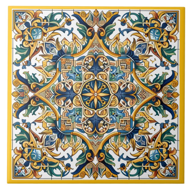 Azulejo Patrón siciliano (Frente)