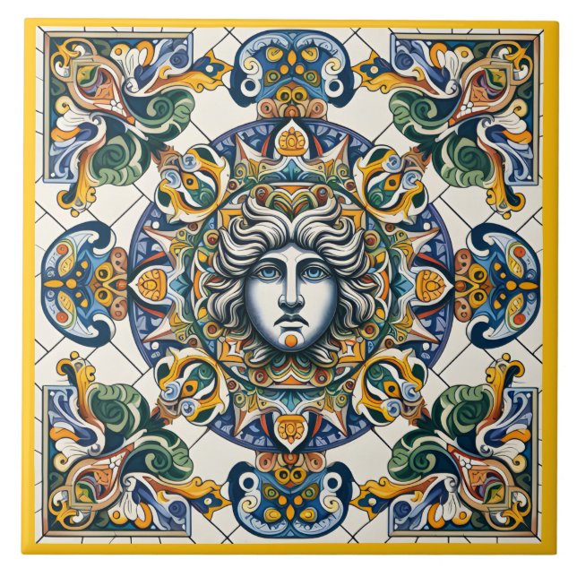 Azulejo Patrón siciliano (Frente)