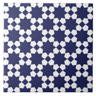 Azulejo Patrón sin fisuras de vector azul y blanco