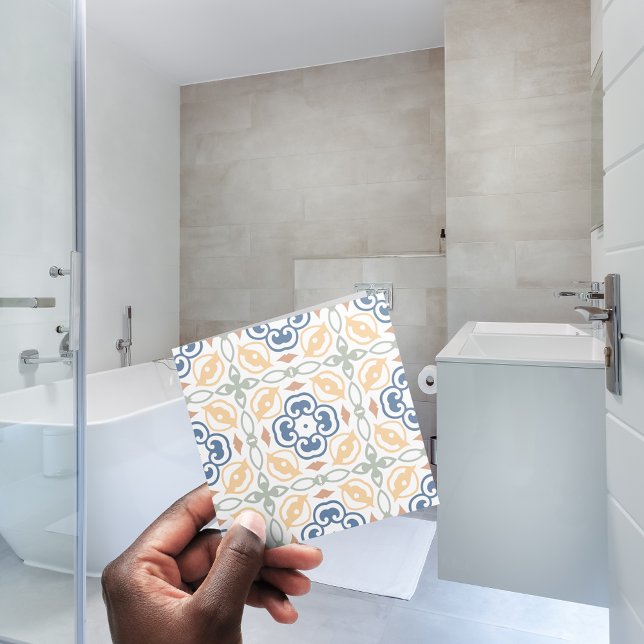 Azulejo Patrón sin foco 💛 amarillo azul portugués 💙 (Subido por el creador)