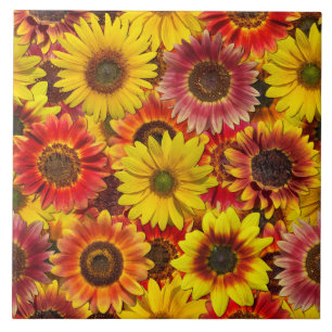 Azulejo Patrón sin foco de los girasoles