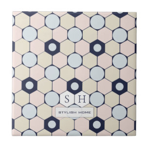 Azulejo Patrón sin problemas de Hexageres y Círculos