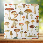 Azulejo Patrón sin soldadura de hongos vintage<br><div class="desc">Traiga a casa la belleza natural con nuestra cerámica de patrón sin foco de hongos. Un toque rústico de elegancia para tu espacio.</div>