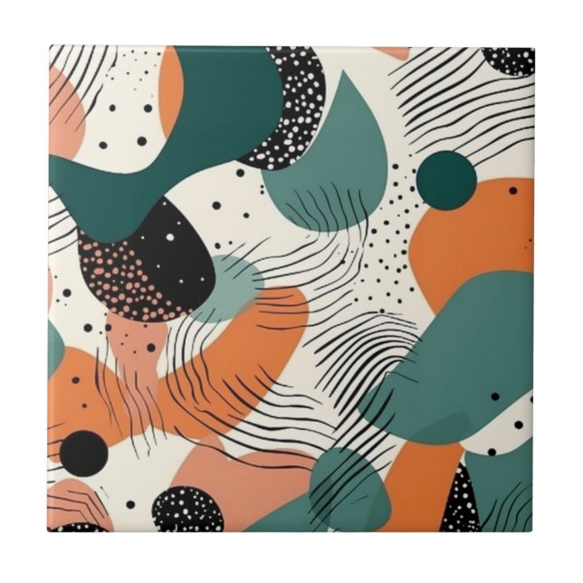 Azulejo Patrón sin soldadura mínimo abstracto - Geométrico (Frente)