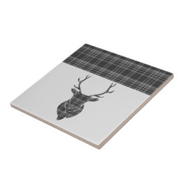 Azulejo Patrón Stag Gray Tartan