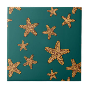 Azulejo Patrón Starfish Naranja