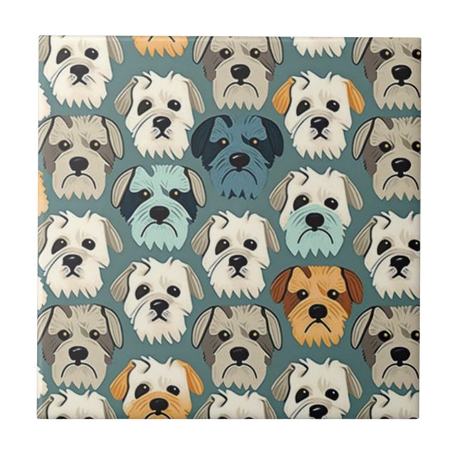 Azulejo Patrón Terrier de Yorkshire (Frente)