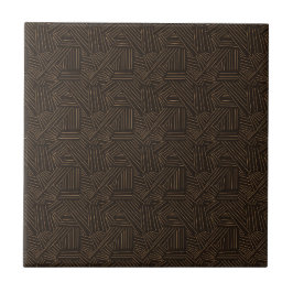 Azulejo Patrón Tiki Marrón Look Polinesio Decoración Rústi