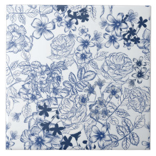 Azulejo Patrón Toile-De-Jouy