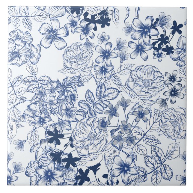 Azulejo Patrón Toile-De-Jouy (Frente)