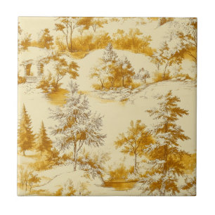 Azulejo Patrón Toile de Jouy de Bosque Invernal (3)