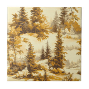 Azulejo Patrón Toile de Jouy de Bosque Invernal (9)