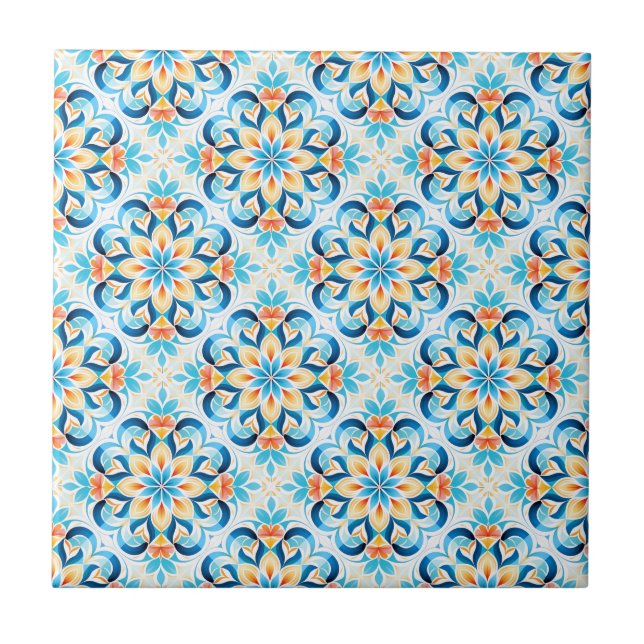 Azulejo Patrón tradicional chino de arte (Frente)