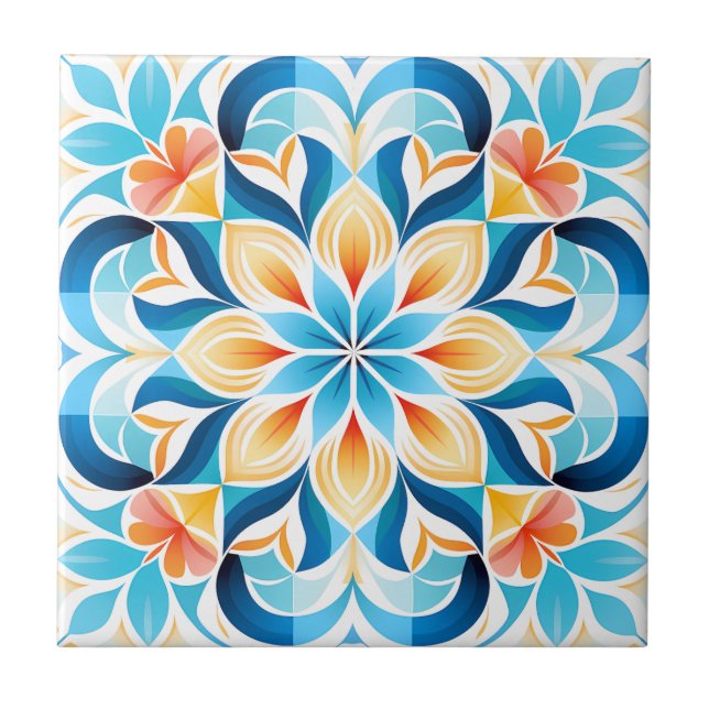 Azulejo Patrón tradicional chino de arte (Frente)