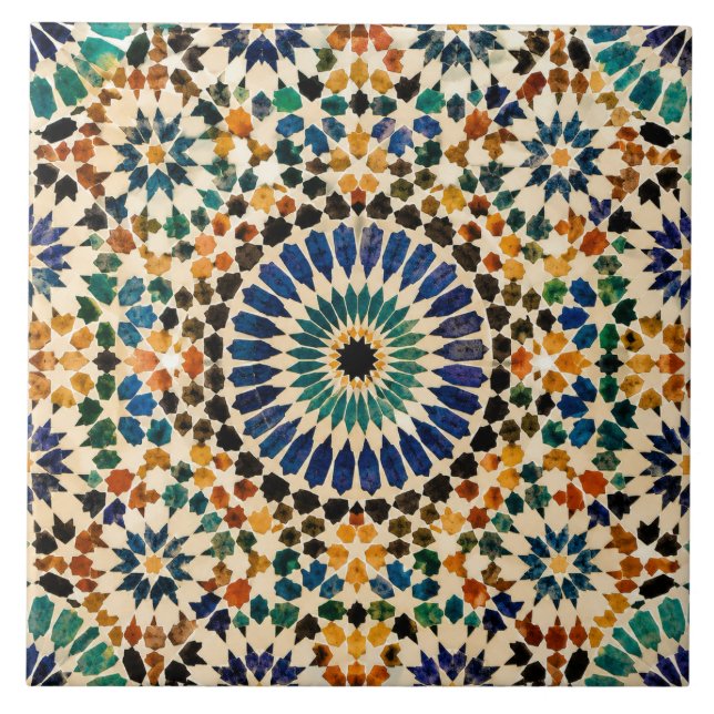 Azulejo Patrón Tradicional de Mosaico Marroquí (Frente)