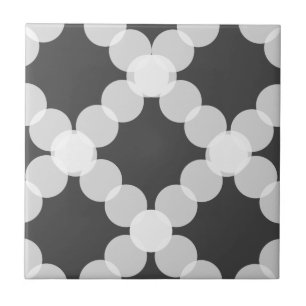 Azulejo Patrón Transparente de Círculo Gris Mod
