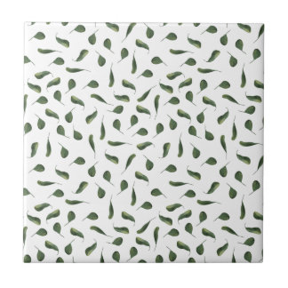 Azulejo Patrón transparente de la pequeña selva blanca ver