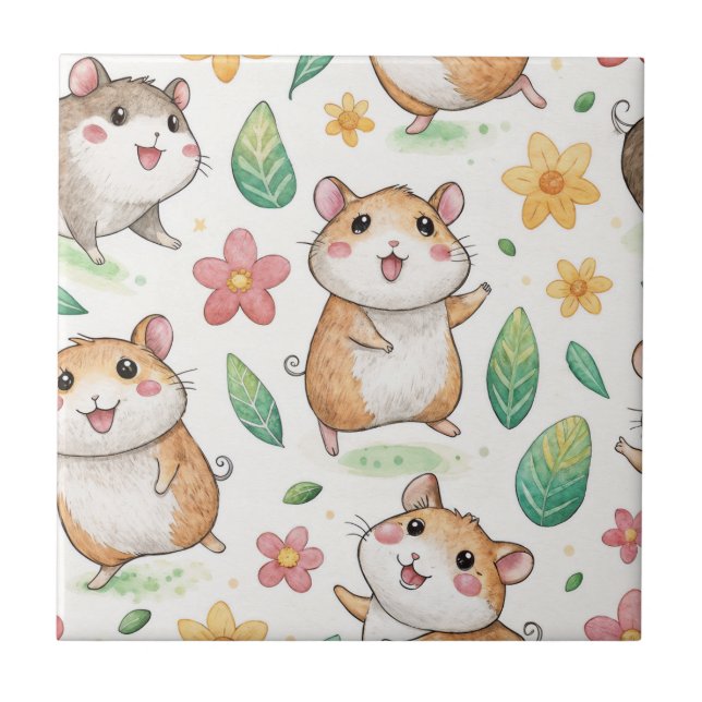 Azulejo Patrón transparente de los hámbulos bailarines (Frente)