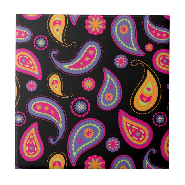 Azulejo Patrón transparente y colorido (Frente)