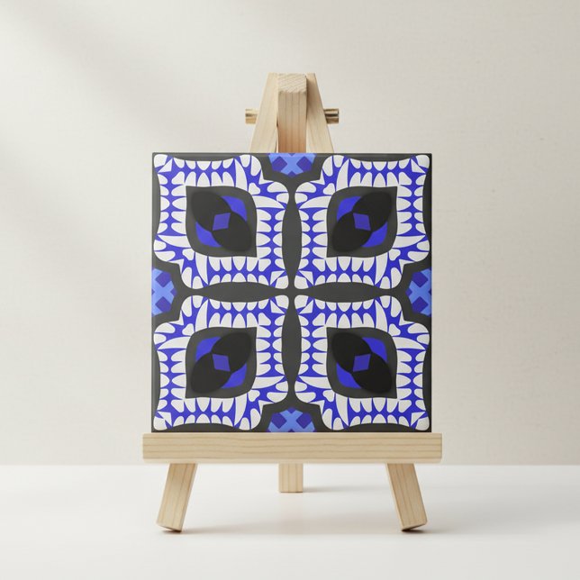 Azulejo Patrón tribal africano de Boho, etnia gris blanca  (Subido por el creador)