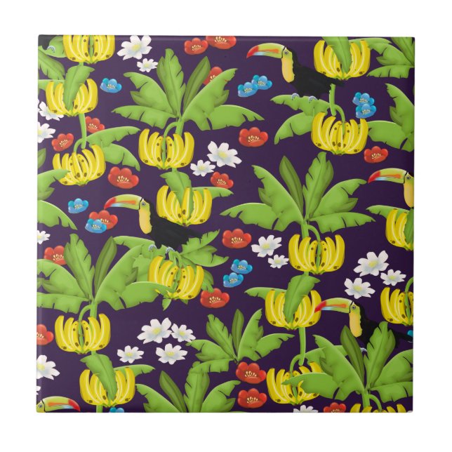 Azulejo Patrón tropical (Frente)