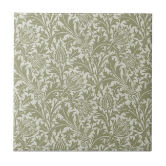 Azulejo Patrón verde William Morris Thistle Sage