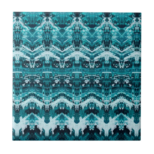 Azulejo Patrón victoriano verde Verde azulado antiguo vint (Frente)